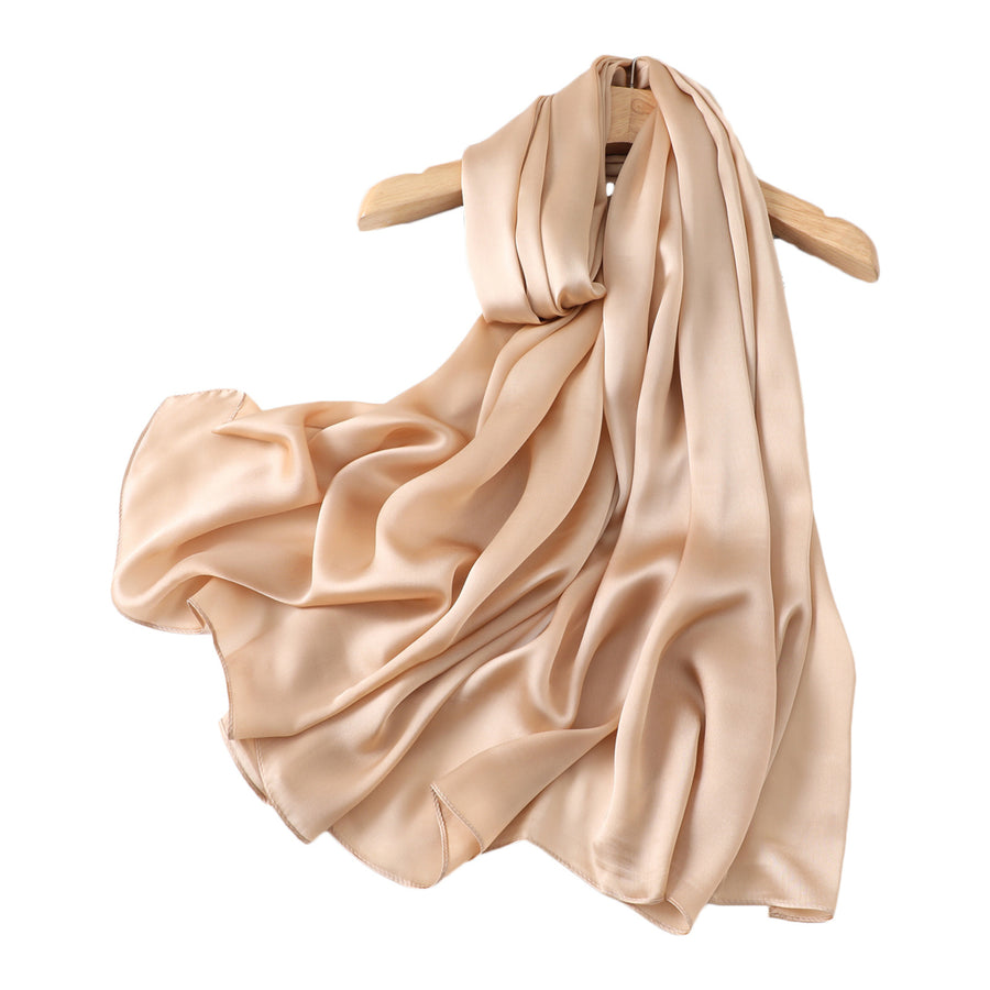 Four Seasons Available Silk Scarf Female Silk Feel Shawl Scarf Dual-use Image 1