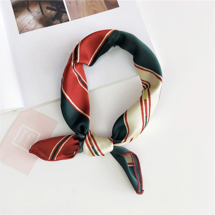 Small Square Scarf Ladies Professional Changeable Decorative Printed Scarf Image 1