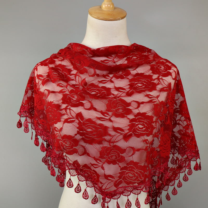 Lace Triangle Scarf Hollow Scarf Women Image 1