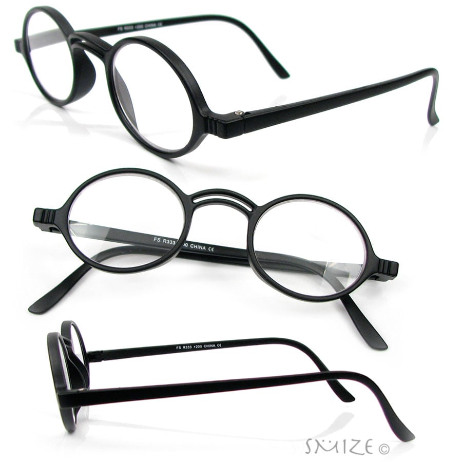 Retro Style Small Round Reading Glasses Single Vision Full Frame Readers Image 1