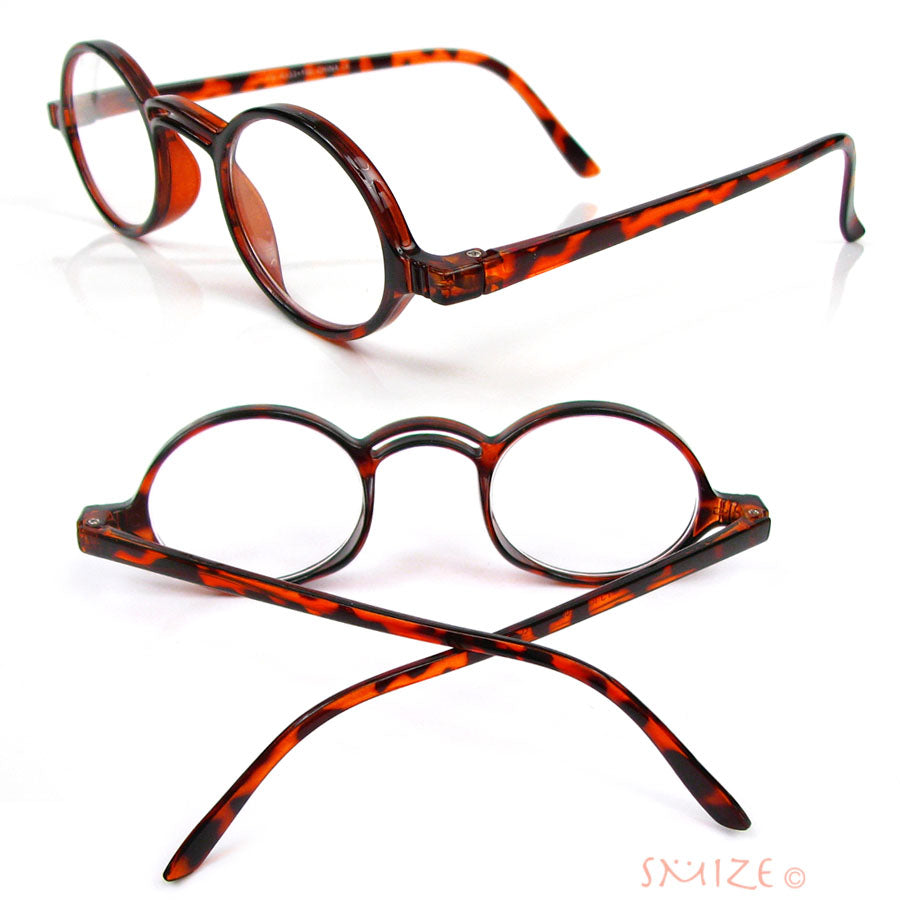 Retro Style Small Round Reading Glasses Single Vision Full Frame Readers Image 3