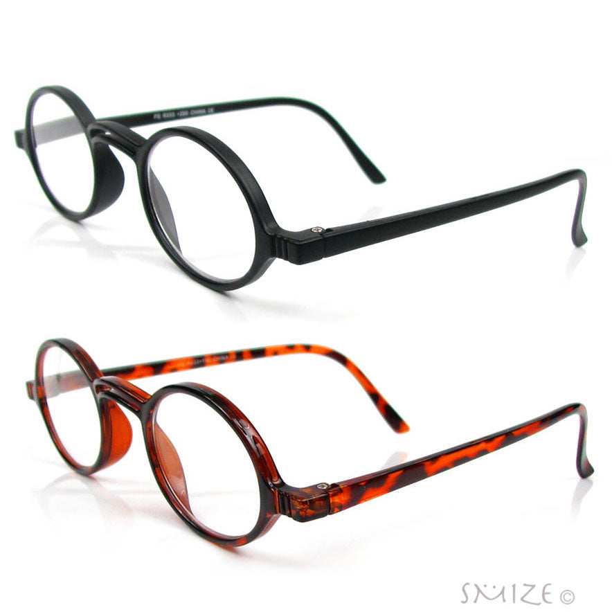 Retro Style Small Round Reading Glasses Single Vision Full Frame Readers Image 1
