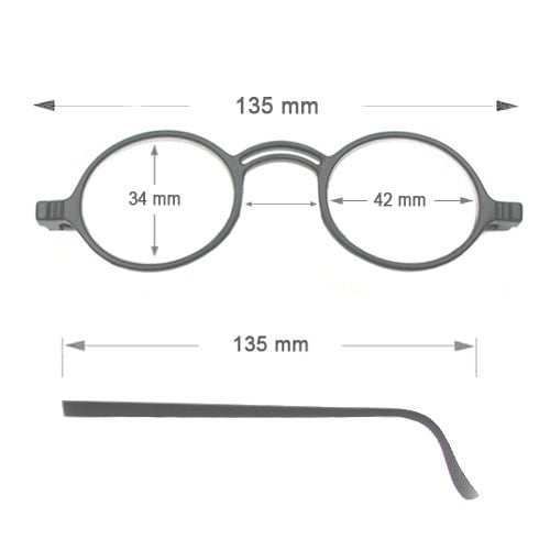 Retro Style Small Round Reading Glasses Single Vision Full Frame Readers Image 4