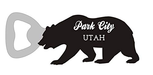 Park City Utah Camping Souvenir Bear Bottle Opener Image 1