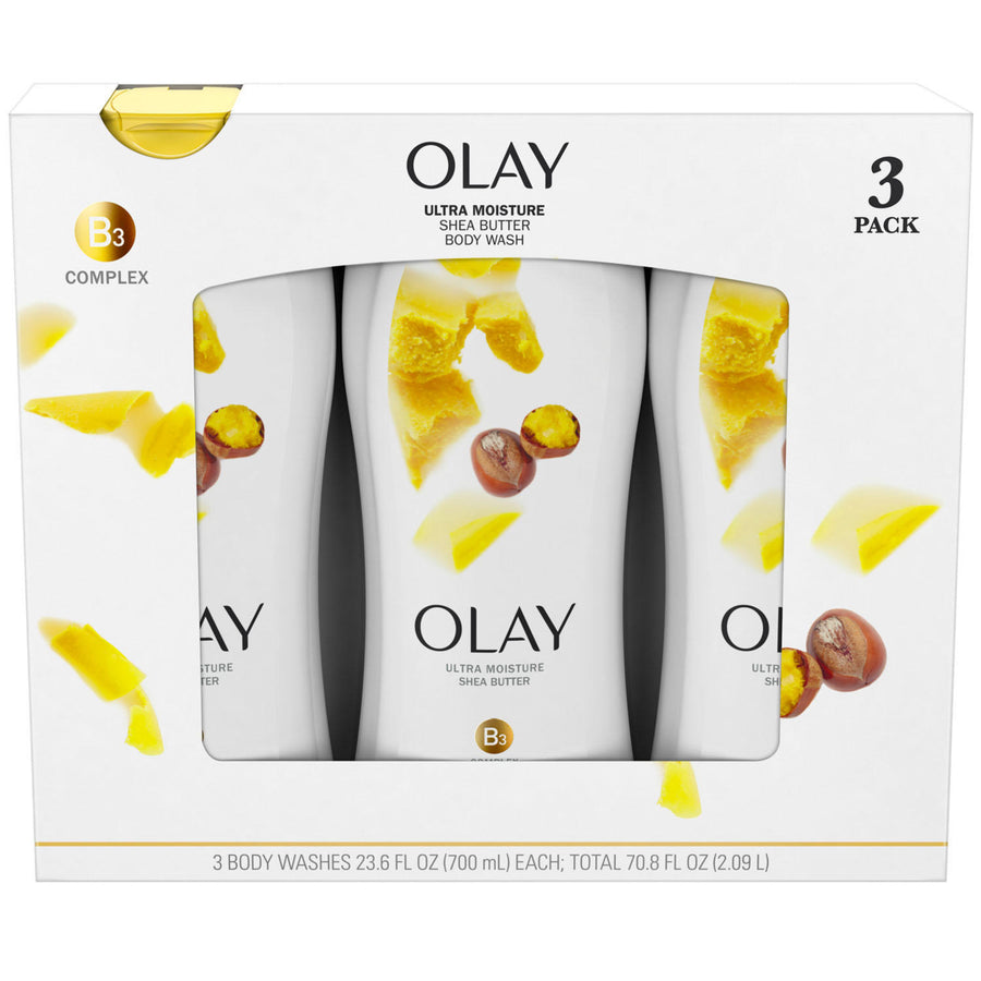 Olay Ultra Moisture Shea Butter Body Wash23.6 Fluid Ounce (3 Pack) Image 1