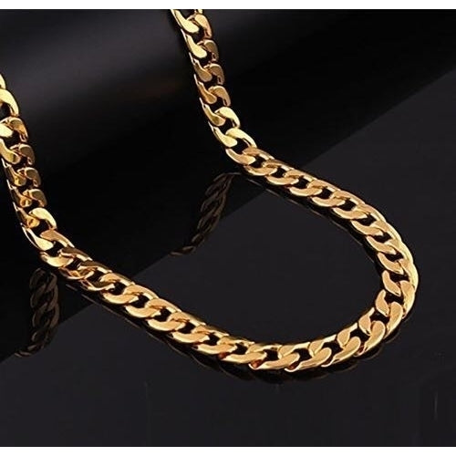 14k Gold Filled Cuban Link Chain 24 unsex Image 1