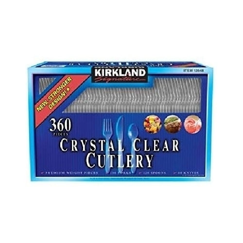 Kirkland Signature HandPC-75057 Crystal Clear Cutlery-360 ctPack of 1-360 Units Image 1