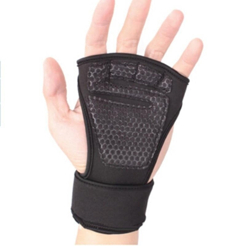 1 Pair Weight Lifting Training Gloves Women Men Fitness Sports Body Building Gymnastics Grips Hand Palm Protector Image 2
