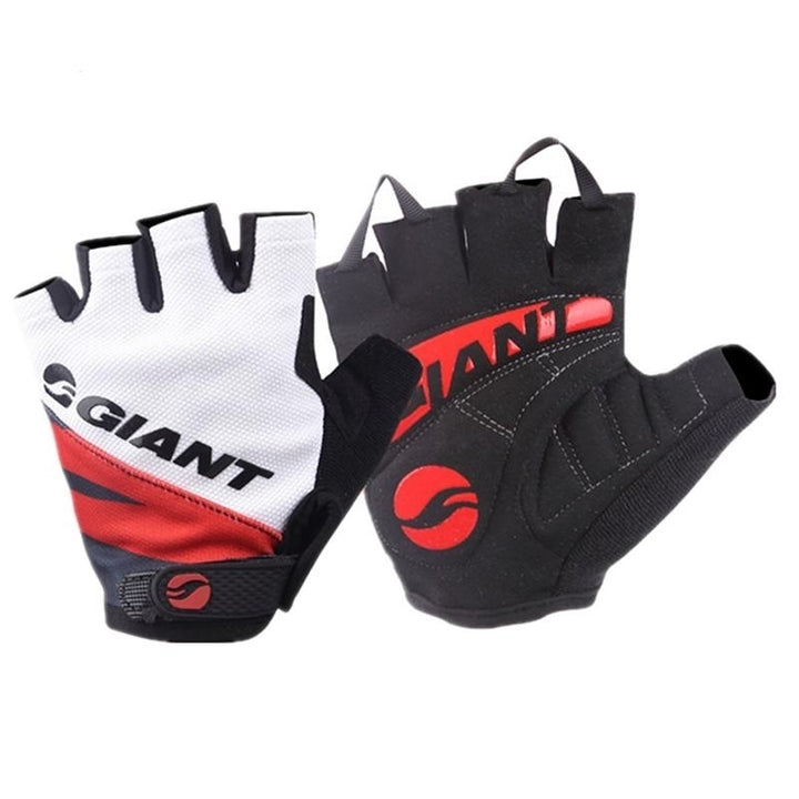 Cycling Anti Slip Sweat Men Women Half Finger MTB Gloves Breathable Shock Sports Image 3