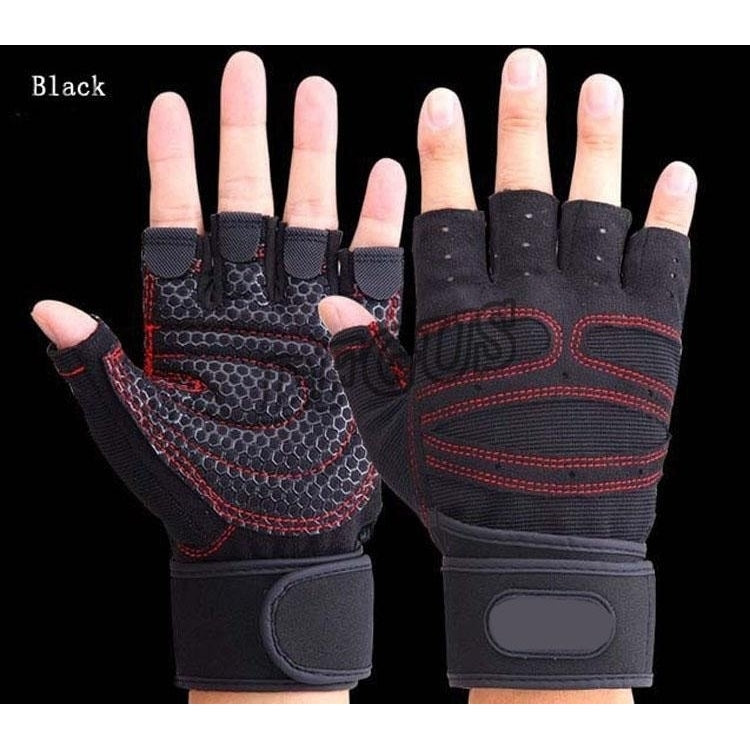 Half Finger Gym Gloves Heavyweight Sports Exercise Lifting BodyBuilding Training Fitness Image 7