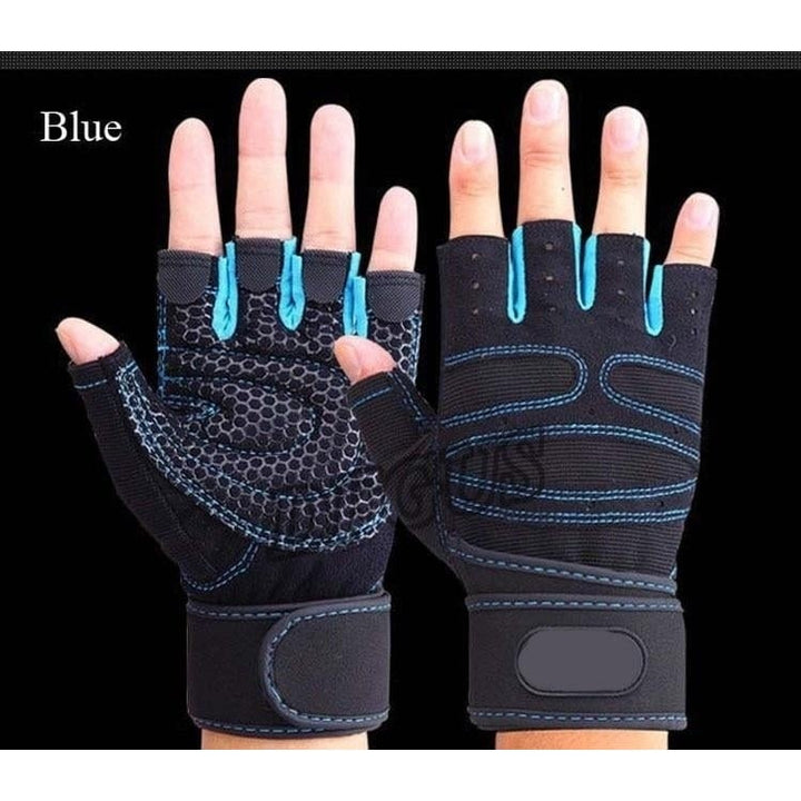 Half Finger Gym Gloves Heavyweight Sports Exercise Lifting BodyBuilding Training Fitness Image 1