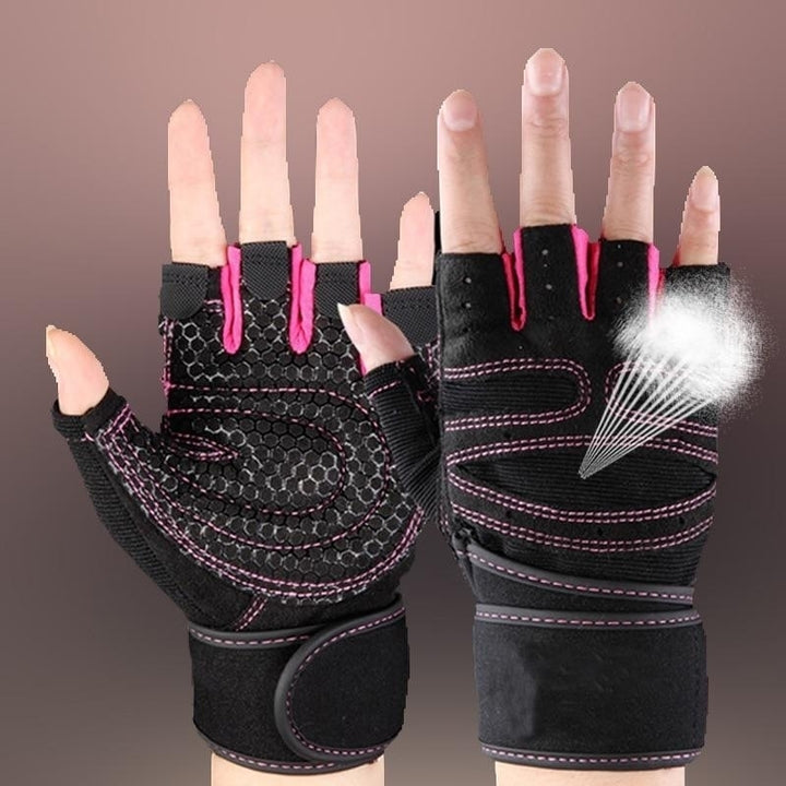 Half Finger Gym Gloves Heavyweight Sports Exercise Lifting BodyBuilding Training Fitness Image 9