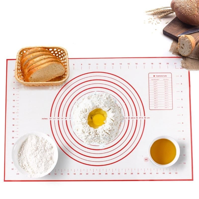 Silicone Baking Mats Sheet Pizza Dough Non-Stick Maker Holder Pastry Kitchen Gadgets Cooking Tools Utensils Bakeware Image 1