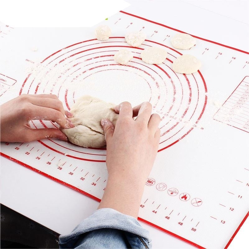 Silicone Baking Mats Sheet Pizza Dough Non-Stick Maker Holder Pastry Kitchen Gadgets Cooking Tools Utensils Bakeware Image 2
