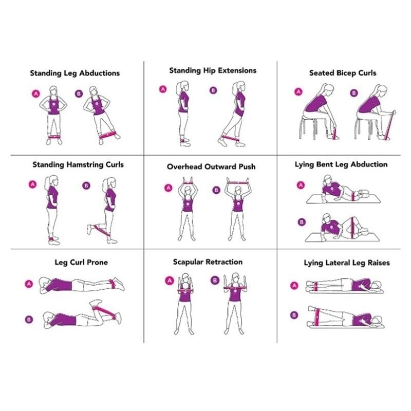 Yoga Resistance Rubber Bands Indoor Outdoor Fitness Equipment Pilates Sport Training Workout Elastic Image 7