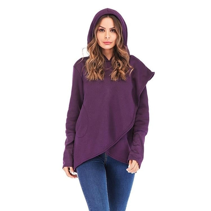 Women Hoodies Sweatshirts Autumn Winter Plus Size Long Sleeve Pocket Pullover Hoodie Female Casual Warm Hooded Image 8
