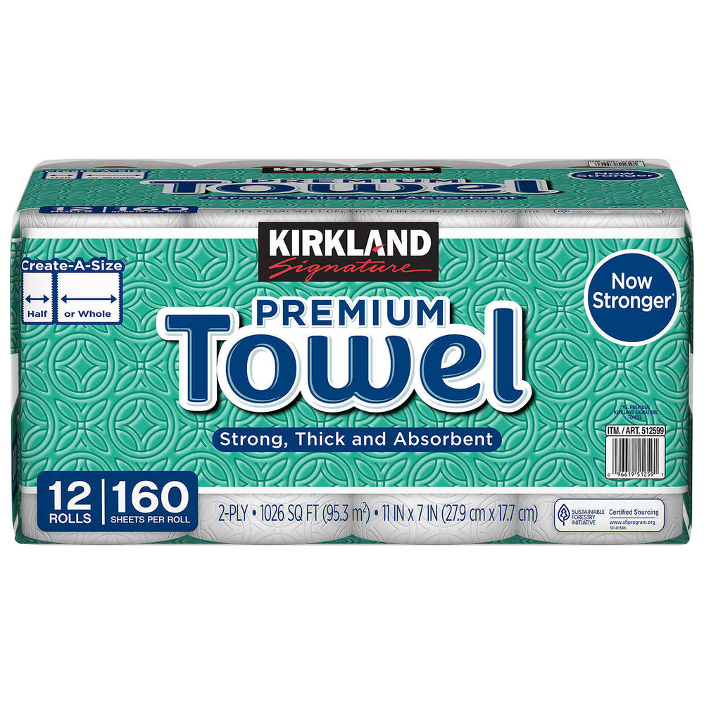 Kirkland Signature Create-a-Size Paper Towels2-Ply160 Sheets12-count Image 2