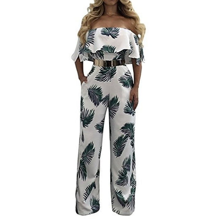 Womens One-Line Printed Trousersn Image 6