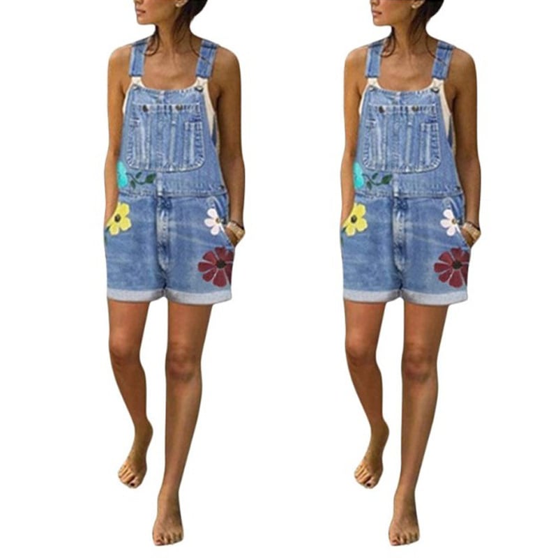 Little Daisy Printed Overalls (S-2XL) Image 1
