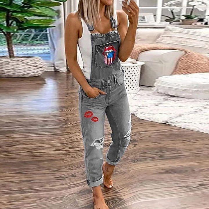 Female Lips Trousers And Overalls (S-3XL) Image 4