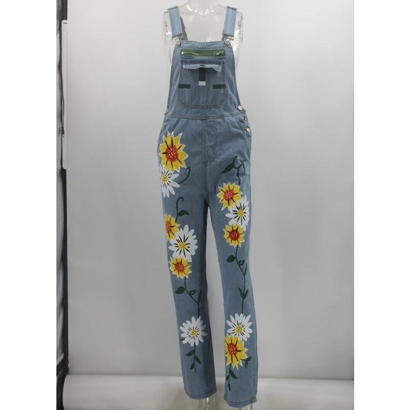 Womens Overalls Jeans 2 Colors Image 7