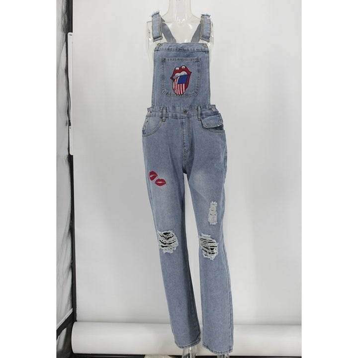 Female Lips Trousers And Overalls (S-3XL) Image 8