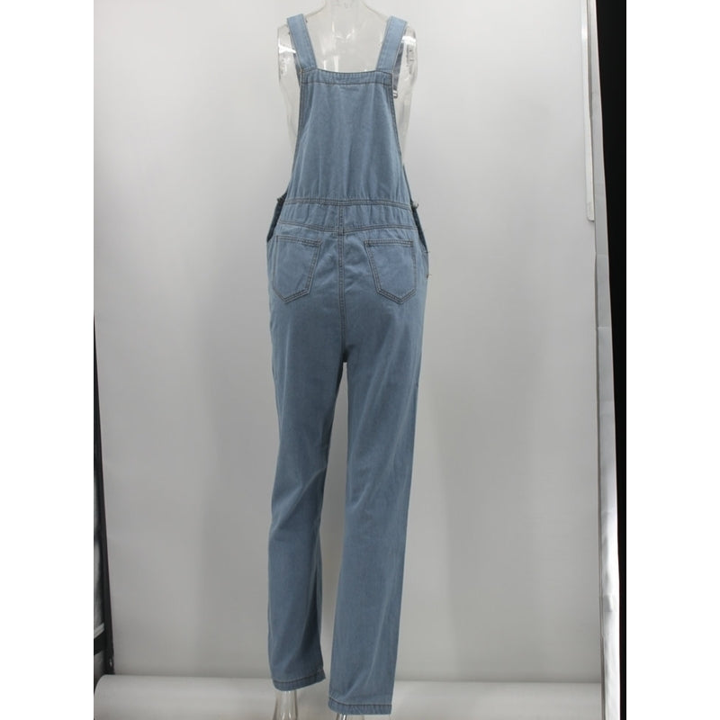 Womens Overalls Jeans 2 Colors Image 8