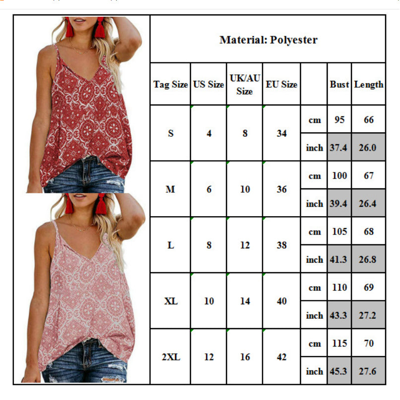 Womens Printed Top Vest Image 2