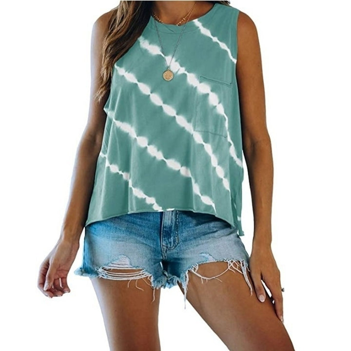 Womens Printed Vest Top 6 Colors Image 4