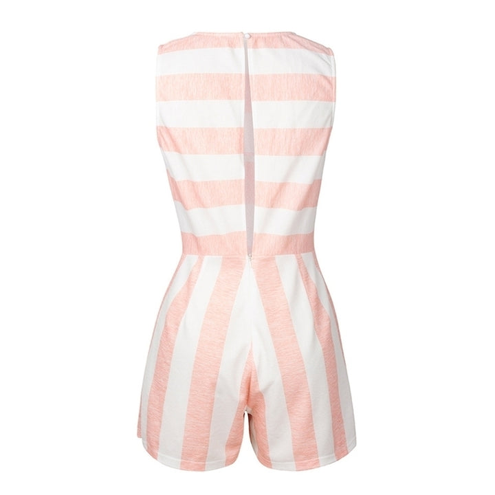 Womens Striped Jumpsuit Image 10