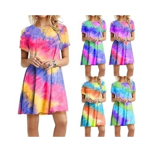 Womens Dazzling Rainbow Dress Image 1