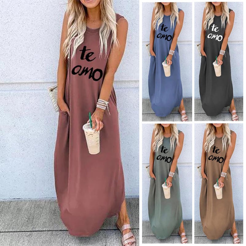 Womens Round Neck Polyester Swing Dress Image 1