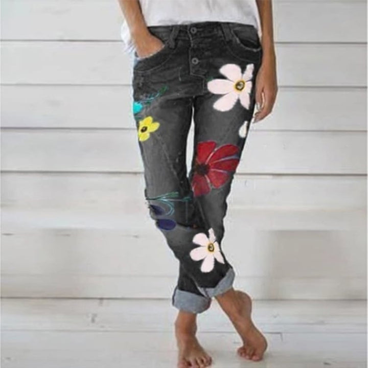Womens Thin Jeans Denim Pants Image 1