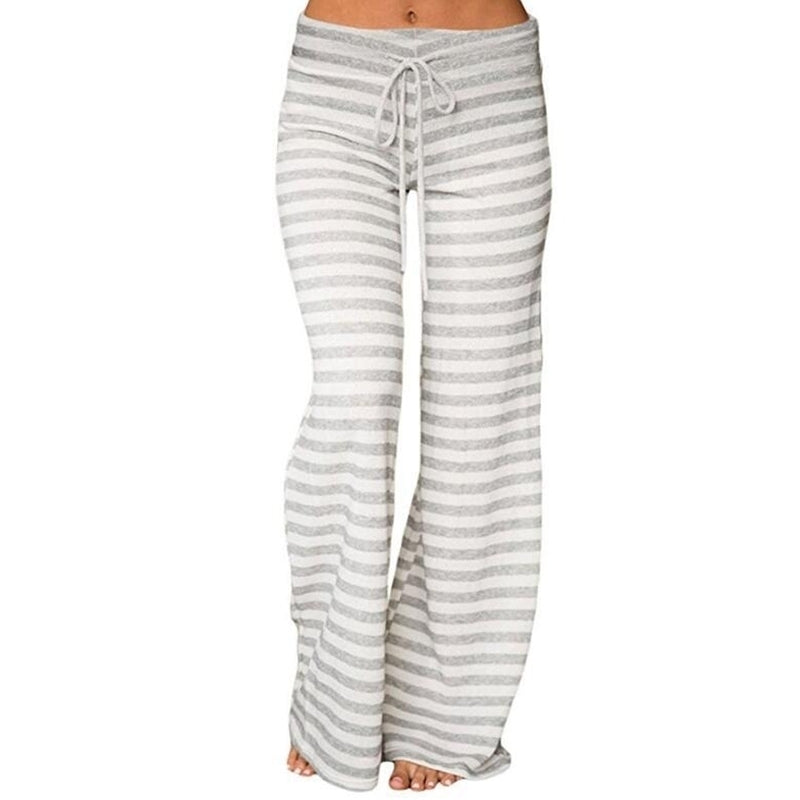 Womens Striped High Waist Yoga Pants Image 3
