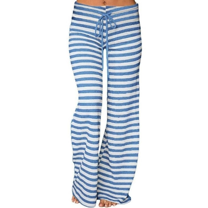 Womens Striped High Waist Yoga Pants Image 1