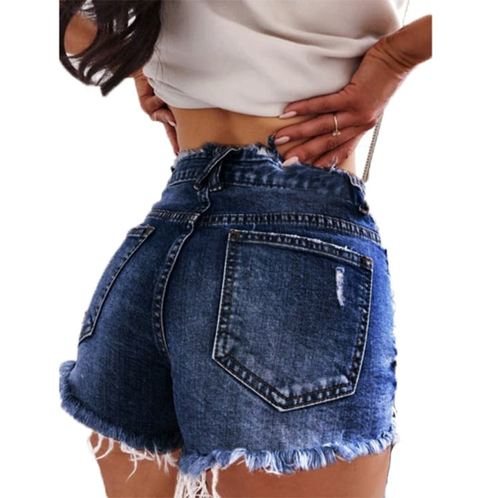 Womens Sexy Skinny Shredded Denim Hot Shorts Image 3
