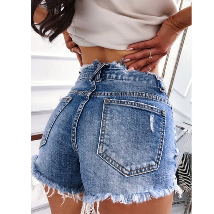 Womens Sexy Skinny Shredded Denim Hot Shorts Image 6