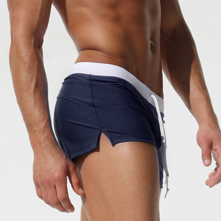 Mens Flat Angle Back Pocket Swimming Beach Pants Image 6