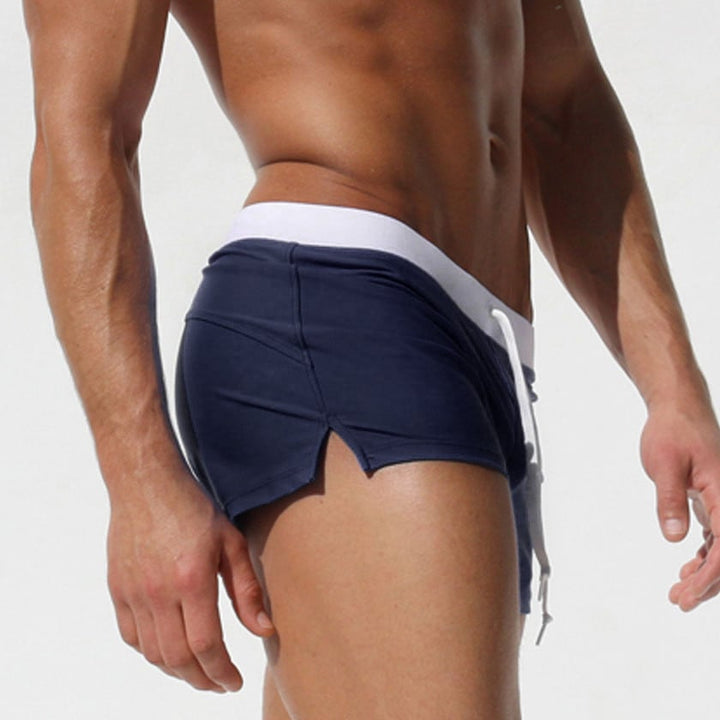 Mens Flat Angle Back Pocket Swimming Beach Pants Image 1