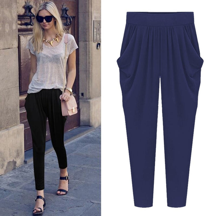 Female Casual Plus Size Harlan Nine-Point Pants Fat Sister Image 4