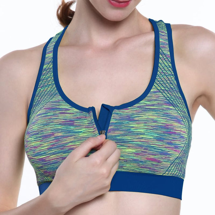 4Pcs Front Zipper Sports Bra Yoga Without Steel Ring Image 3