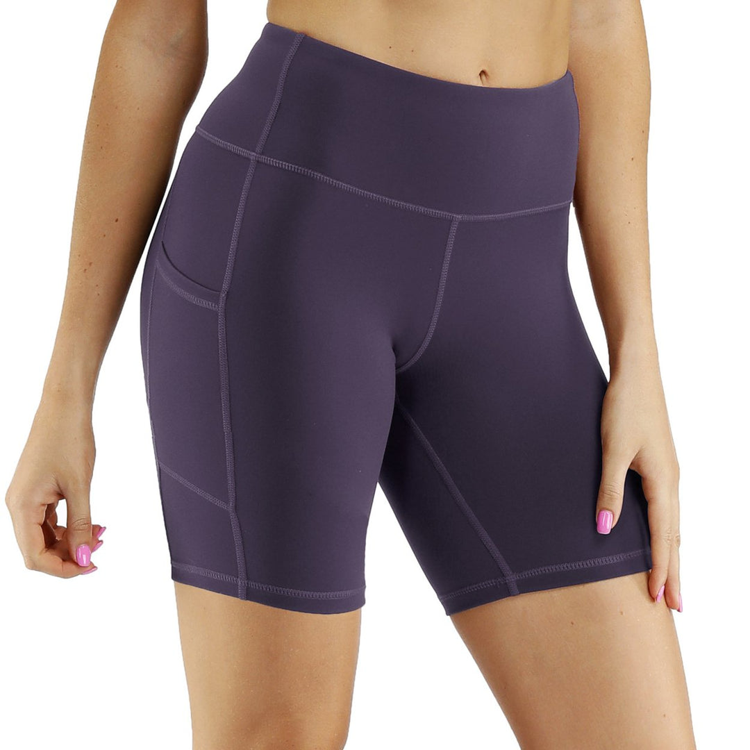 Five-point Female Sports Running Side Pocket Shorts Skinny Image 4