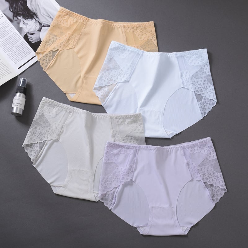 4Pcs Thread Ultra-Thin Hollow Lace Panties Ladies Image 1