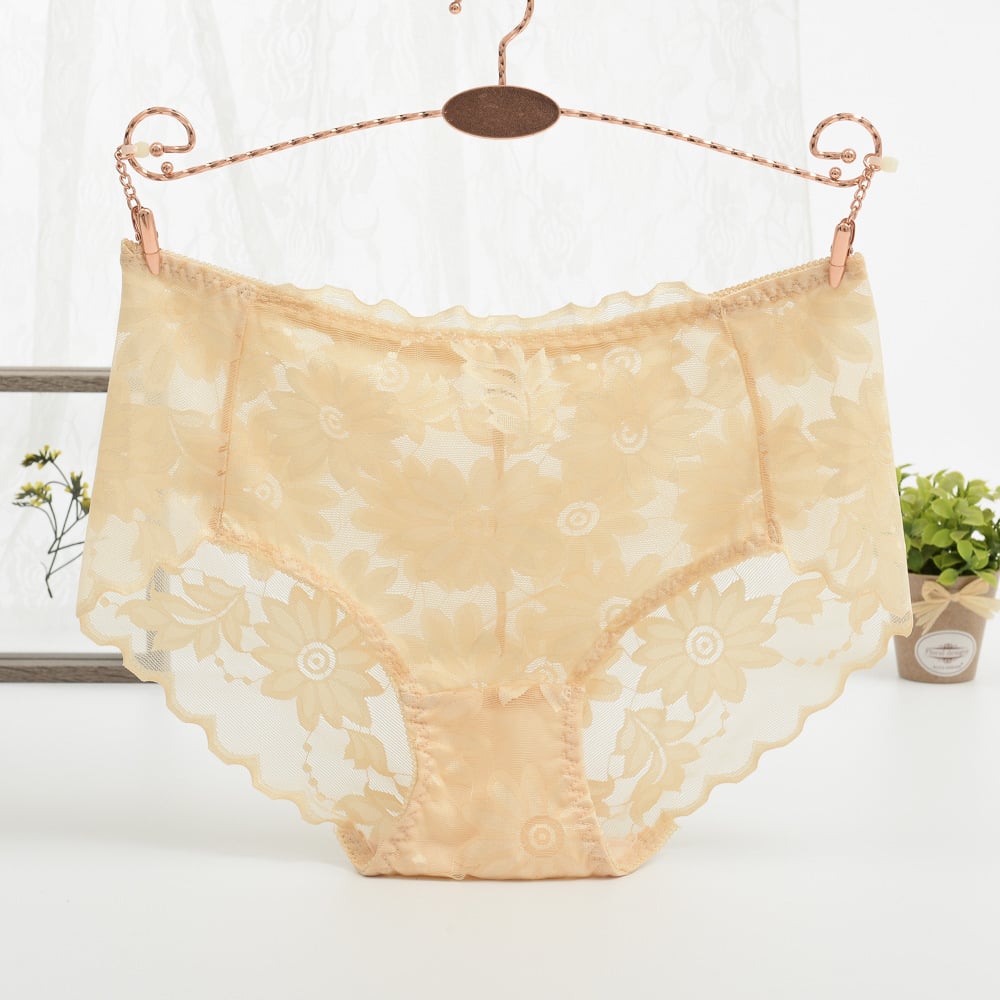 8Pcs Lace Stitching Transparent Underwear Women Image 3