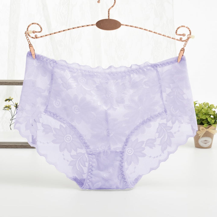 8Pcs Lace Stitching Transparent Underwear Women Image 4