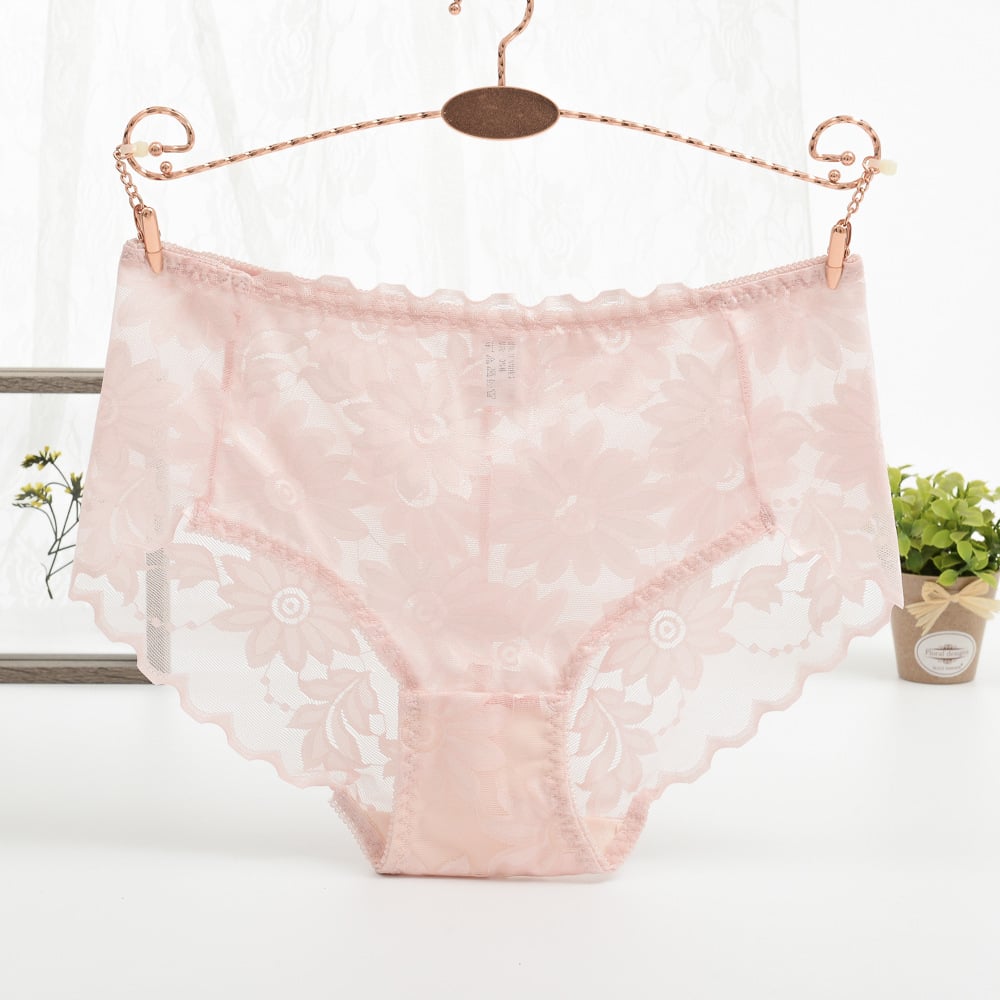 8Pcs Lace Stitching Transparent Underwear Women Image 6