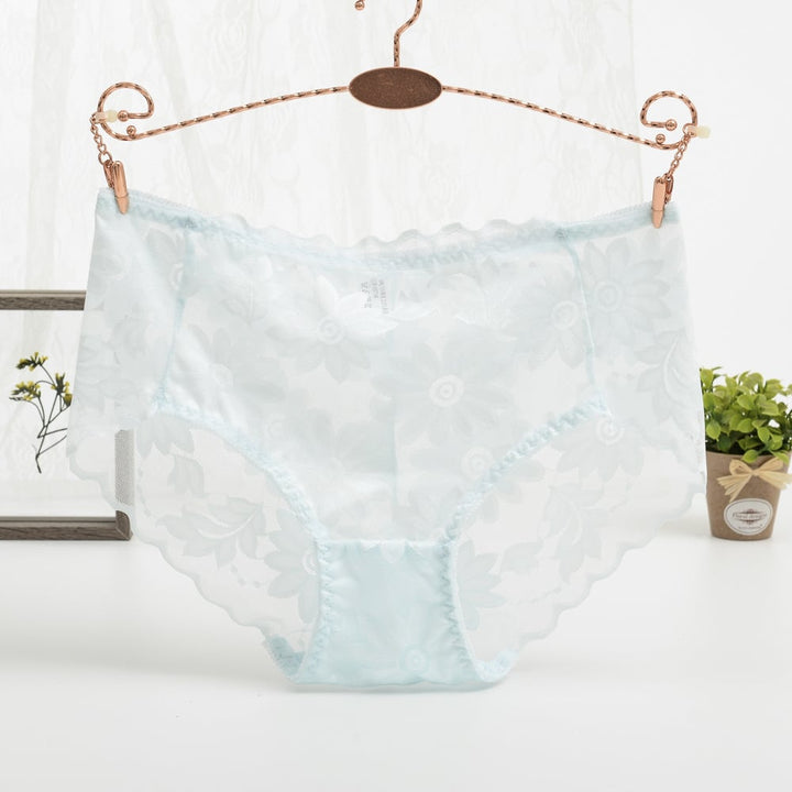 8Pcs Lace Stitching Transparent Underwear Women Image 7