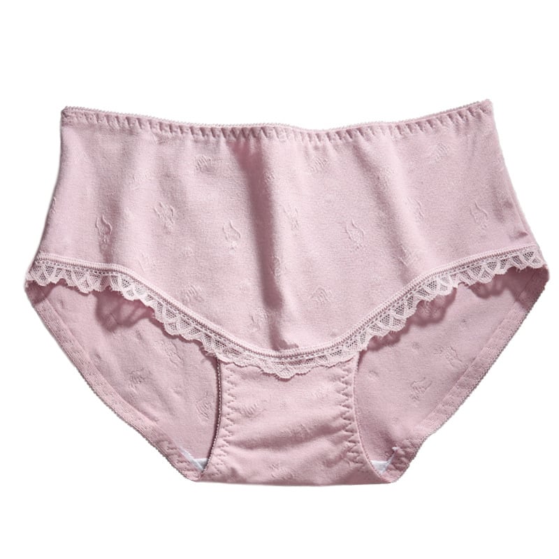 3Pcs Underwear Female Lace Edge Cotton Breathable Image 2