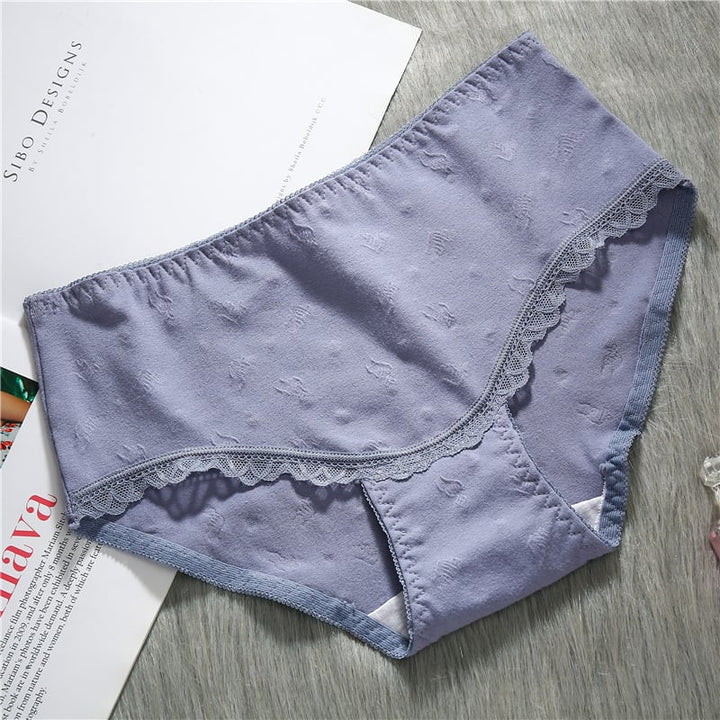 3Pcs Underwear Female Lace Edge Cotton Breathable Image 3
