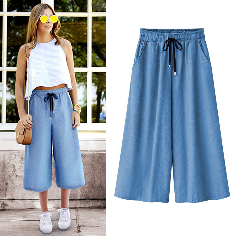 Female Summer Plus Fat To Increase Casual Skirt Pants Image 4
